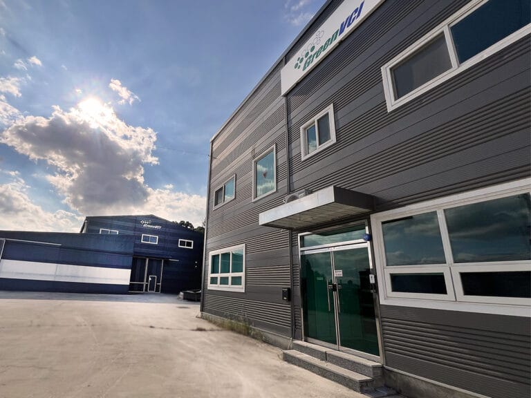 Contact page photo of GreenVCI R&D and factory for corrosion control manufacturing.