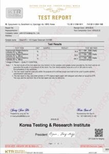 Test report by KTR of VCI Desiccant Absorption.