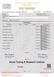 Test report by KTR of VCI Paper on US Mil-Spec MIL-PRF-3420H standard.
