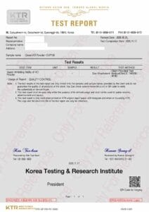 Test report by KTR of VCI Powder using NACE TM0208-2018 standard.