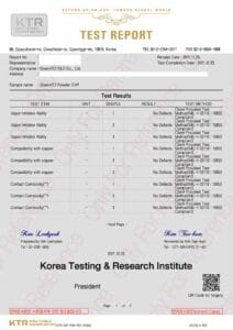 Test report by KTR of VCI Powder on US Mil-Spec MIL-I-22110 standard.